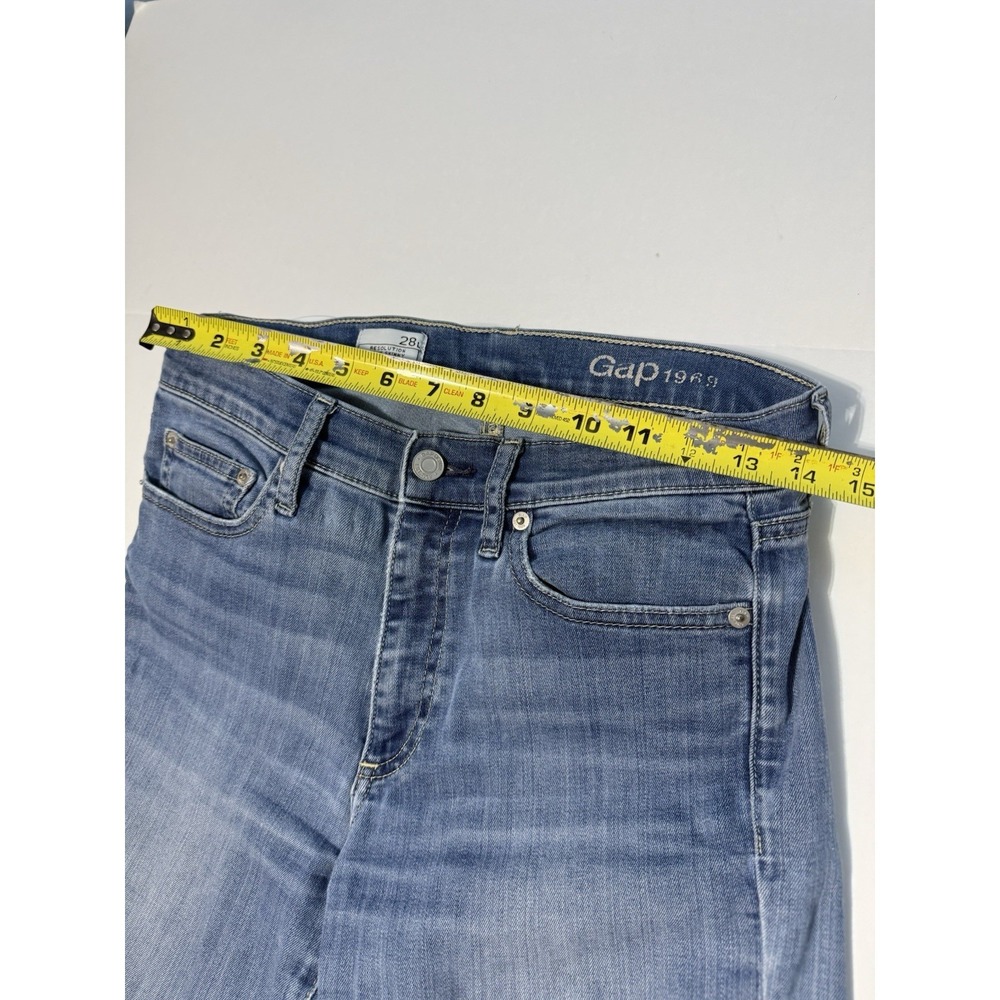 Gap 1969 Women's Jeans Skinny Fit Classic‎ Blue Denim Faded Casual size 28 - Picture 6 of 8